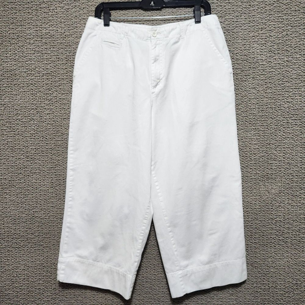 WHITE STAG Women's White Ankle Chinos 100% Cotton Size 14